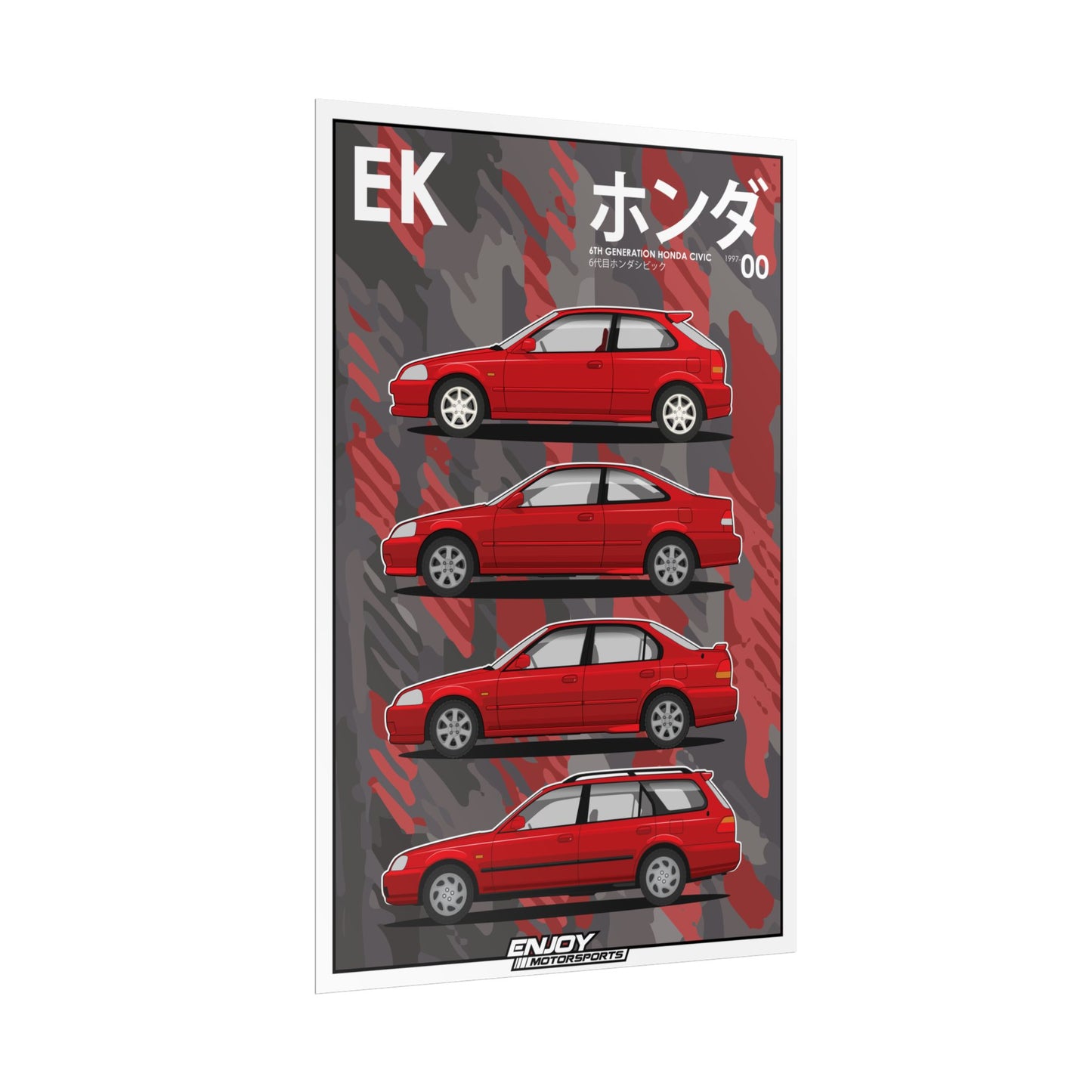 Enjoy Motorsports 6th Generation Honda Civic Collection 24x36 Civic Poster