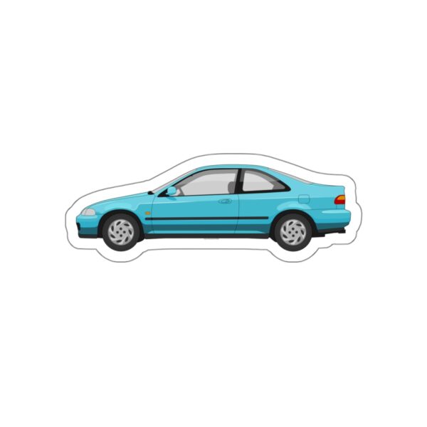 This 5th generation Civic coupe die-cut sticker is Ideal for Honda fans or anyone looking to personalize their belongings with a stylish sticker